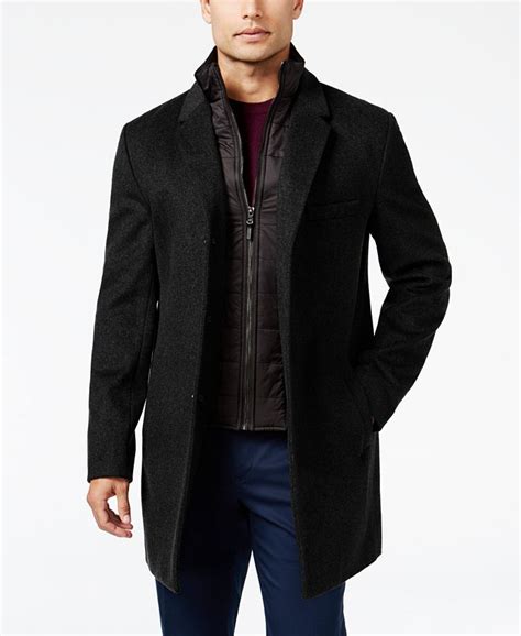 michael kors slim fit overcoat